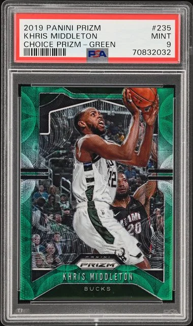2019-20 Panini Prizm Khris Middleton Choice Prizm Green #235 card image