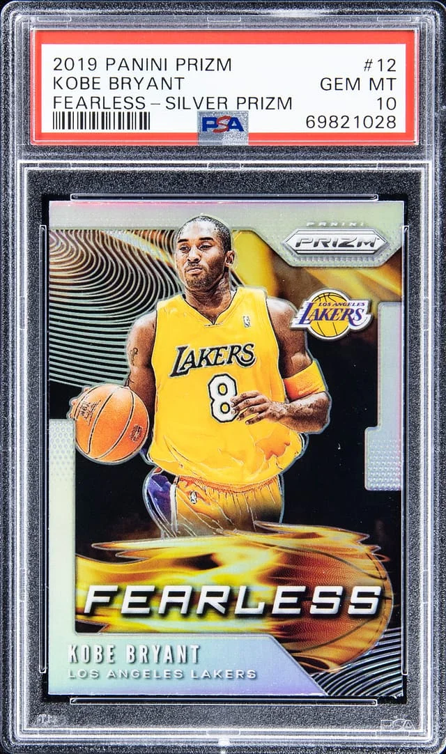 2019-20 Panini Prizm Kobe Bryant Fearless Silver #12 card image