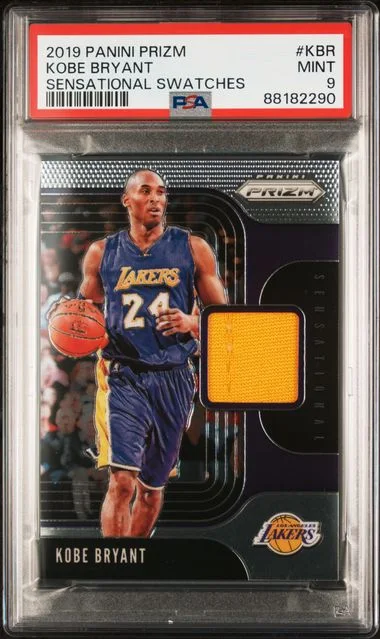 2019-20 Panini Prizm Kobe Bryant Game-Worn Sensational Swatches #KBR card image