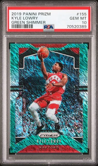 2019-20 Panini Prizm Kyle Lowry Green Shimmer #155 card image