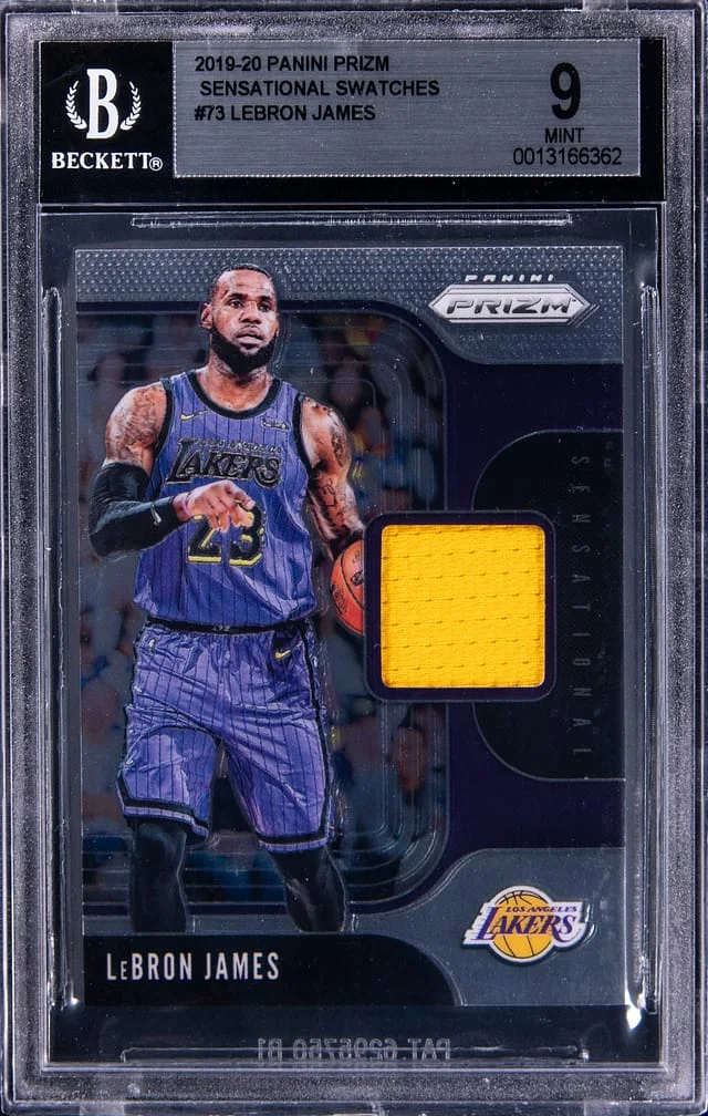 2019-20 Panini Prizm LeBron James Sensational Swatches #SS-LBJ card image