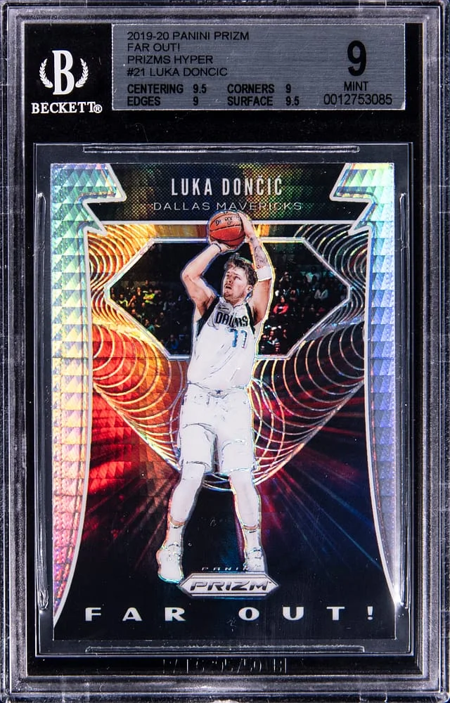 2019-20 Panini Prizm Luka Doncic Far Out Hyper Prizm #21 card image