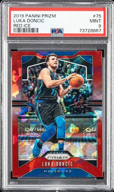 2019-20 Panini Prizm Luka Doncic Red Ice #75 card image