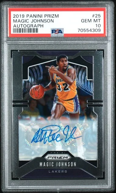 2019-20 Panini Prizm Magic Johnson Autograph #25 card image