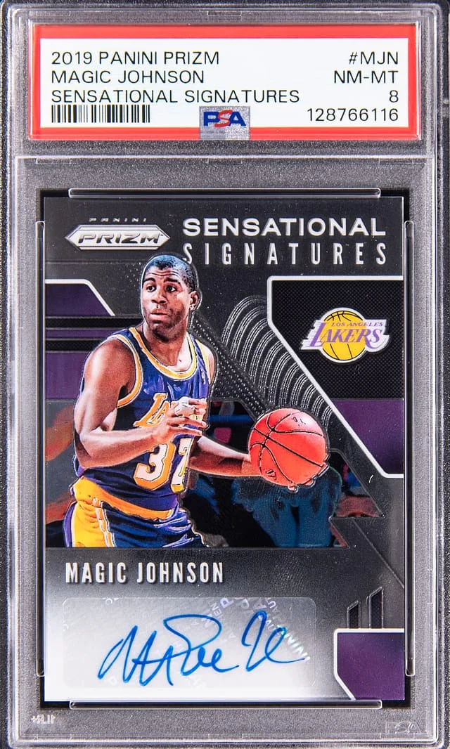 2019-20 Panini Prizm Magic Johnson Sensational Signatures #SS-MJN card image