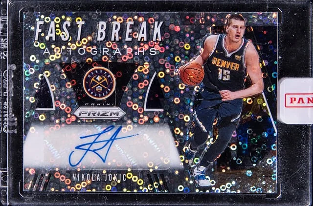 2019-20 Panini Prizm Nikola Jokic Fast Break Autographs #FB-NJK card image
