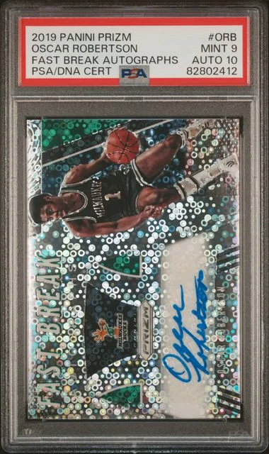 2019-20 Panini Prizm Oscar Robertson Fast Break Autographs #FB-ORB card image