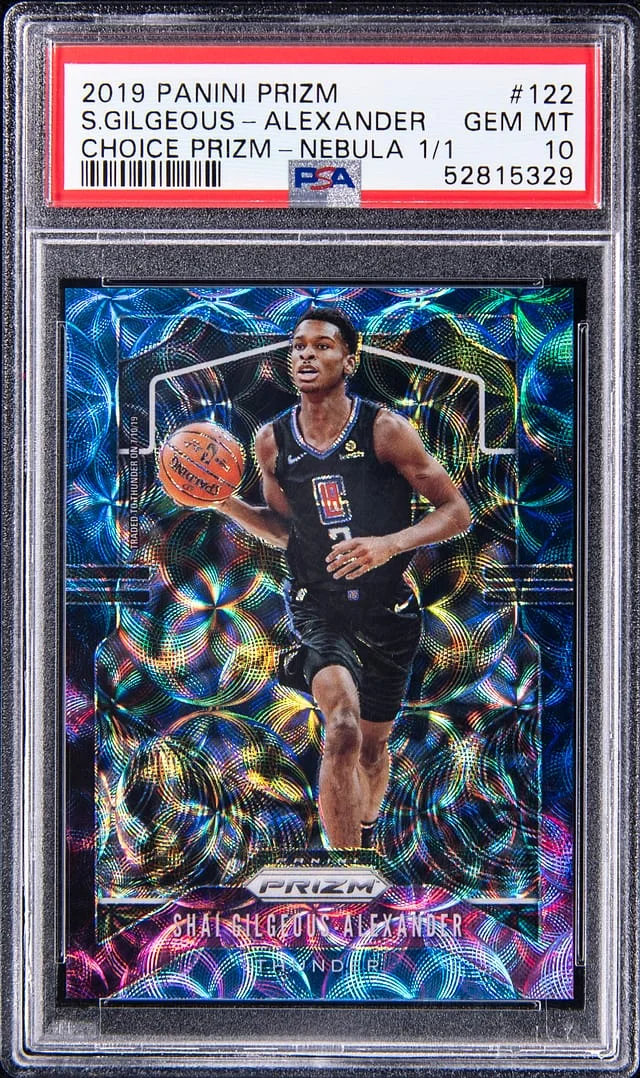 2019-20 Panini Prizm Shai Gilgeous-Alexander Green Ice #122 card image