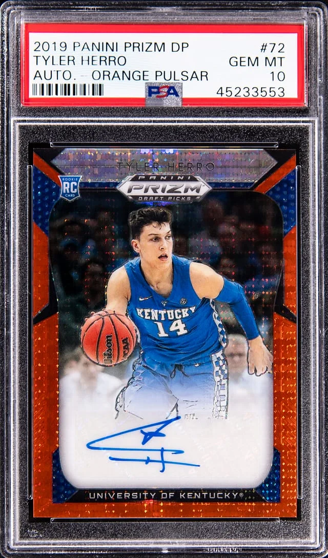 2019-20 Panini Prizm Tyler Herro Autographs Mojo Prizm #72 card image