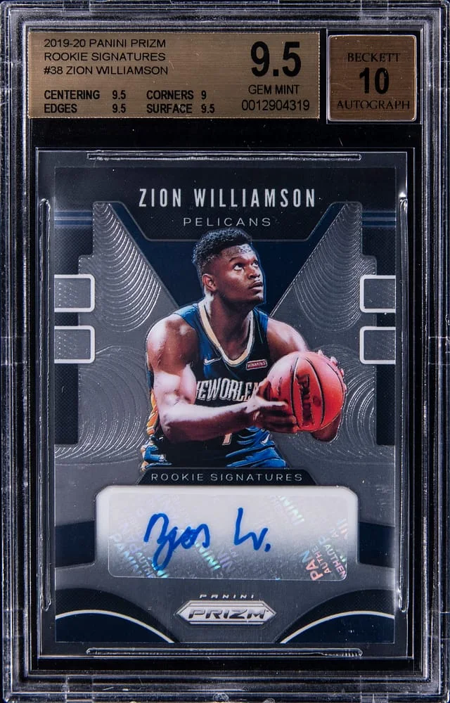 2019-20 Panini Prizm Zion Williamson Siguatures #RS-ZWL card image
