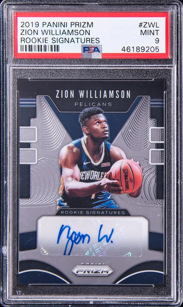 2019-20 Panini Prizm Zion Williamson Signatures #ZWL card image