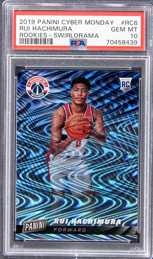 2019-20 Panini Rui Hachimura Cyber Monday Rookies Swirlorama #RC6 card image