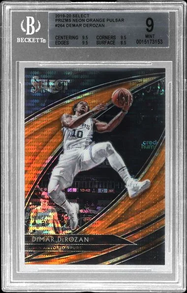 2019-20 Panini Select Demar Derozan Neon Orange Pulsar Prizm #264 card image