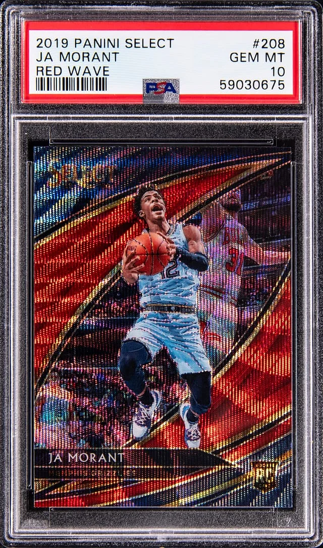 2019-20 Panini Select Ja Morant Red Wave #208 card image
