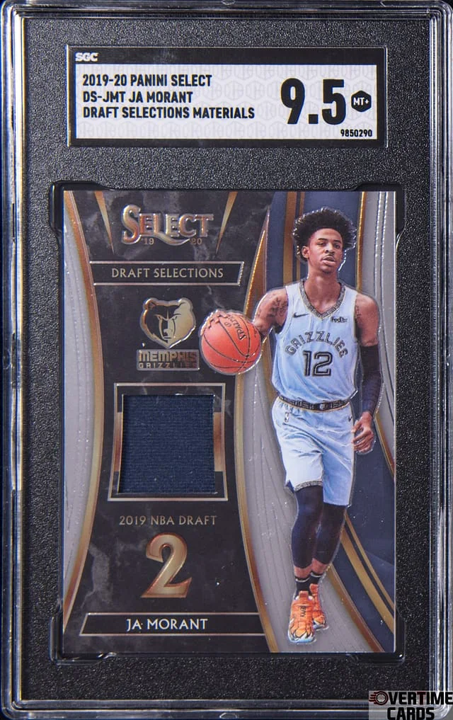 2019-20 Panini Select Ja Morant Draft Selections Materials #DS-JMT card image