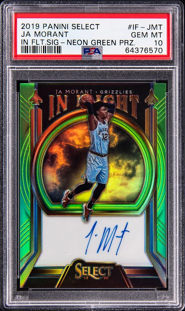 2019-20 Panini Select Ja Morant In Flight Signatures #IF-JMT card image
