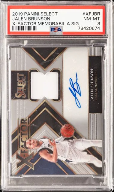 2019-20 Panini Select Jalen Brunson X-Factor Memorabilia Signatures #XF-JBR card image