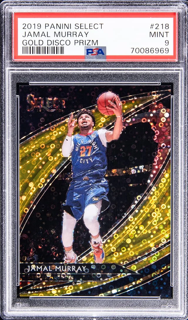 2019-20 Panini Select Jamal Murray Gold Disco Prizm #218 card image