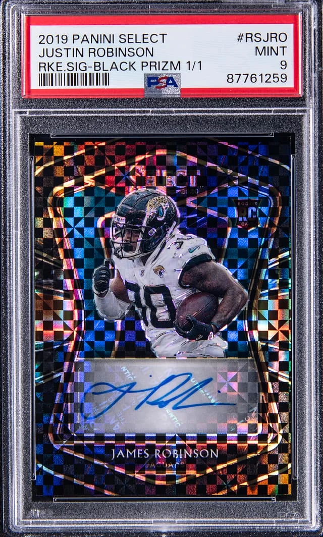 2019-20 Panini Select Justin Robinson Signature Black Prizm #RSJRO card image