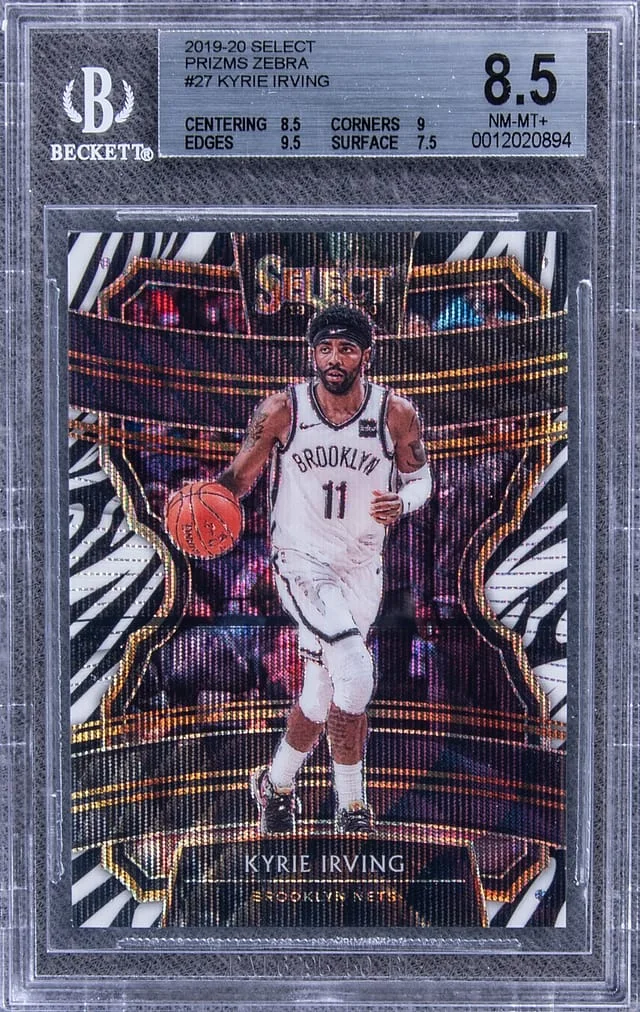 2019-20 Panini Select Kyrie Irving Zebra Prizm #27 card image
