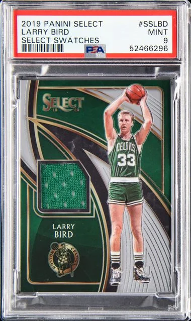 2019-20 Panini Select Larry Bird Swatches #SS-LBD card image