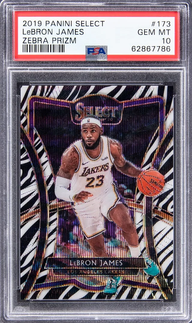 2019-20 Panini Select LeBron James Red Wave #173 card image