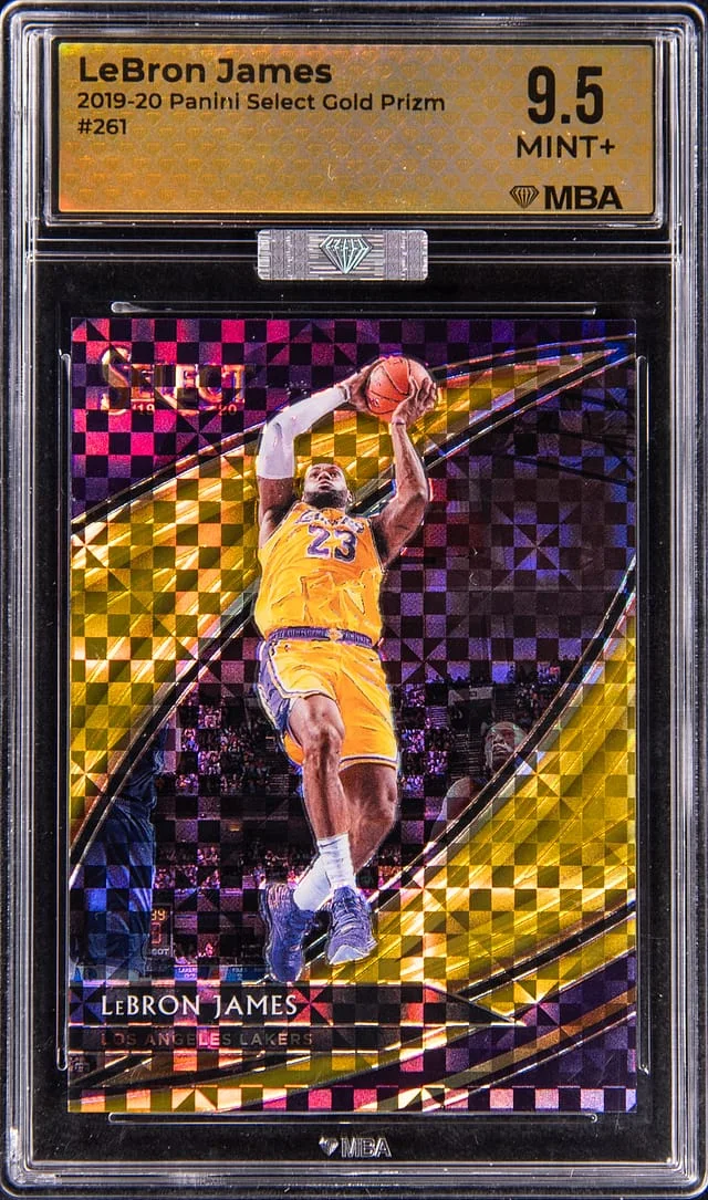 2019-20 Panini Select LeBron James Gold Prizm #261 card image