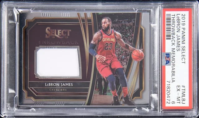 2019-20 Panini Select LeBron James Throwback Memorabilia #TM-LBJ card image