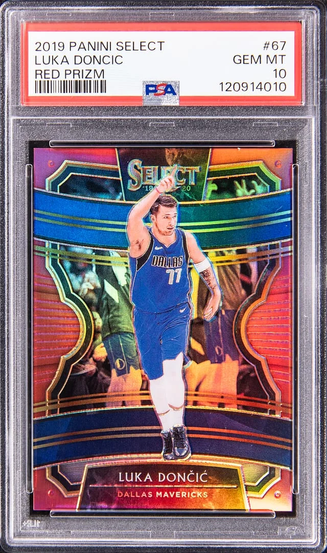 2019-20 Panini Select Luka Doncic Red Prizm #67 card image