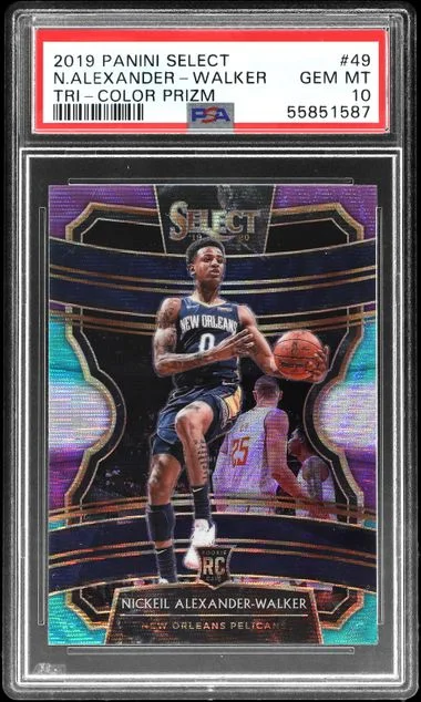 2019-20 Panini Select Nickeil Alexander-Walker Tri-Color Prizm #49 card image