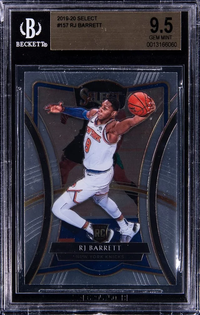 2019-20 Panini Select RJ Barrett Gold Wave #157 card image
