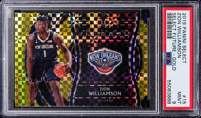 2019-20 Panini Select Zion Williamson Future Gold #15 card image