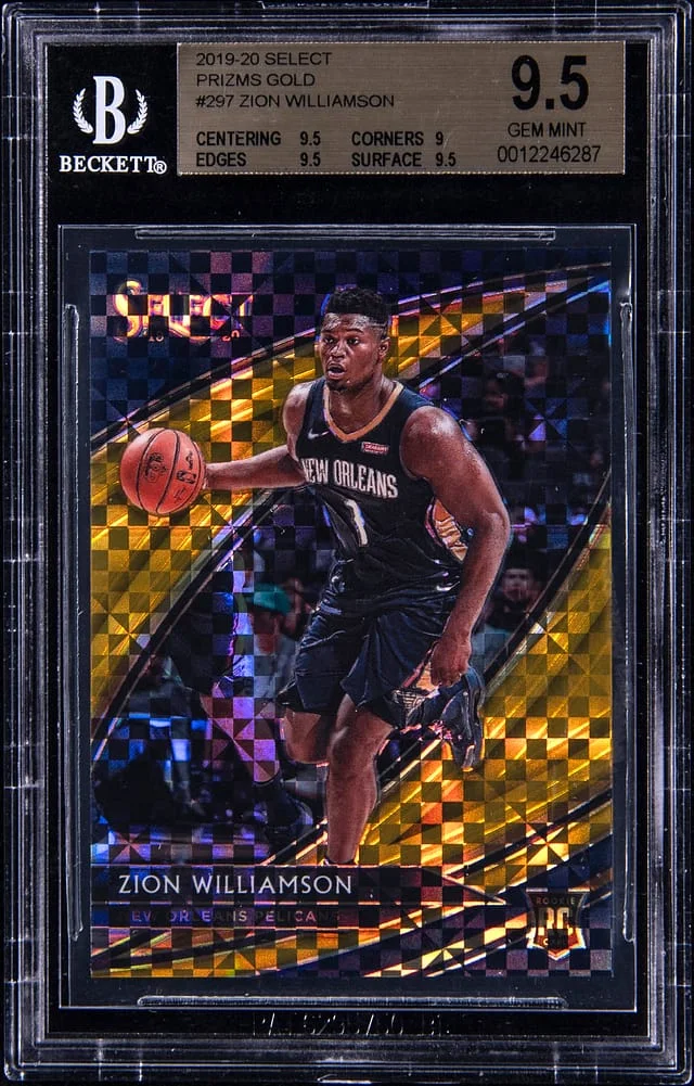2019-20 Panini Select Zion Williamson Red Disco Prizm #297 card image