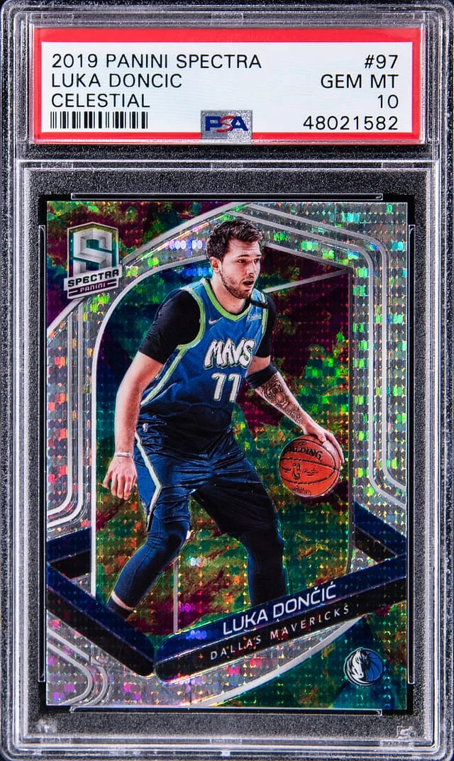 2019-20 Panini Spectra Luka Doncic Celestial Prizm #97 card image