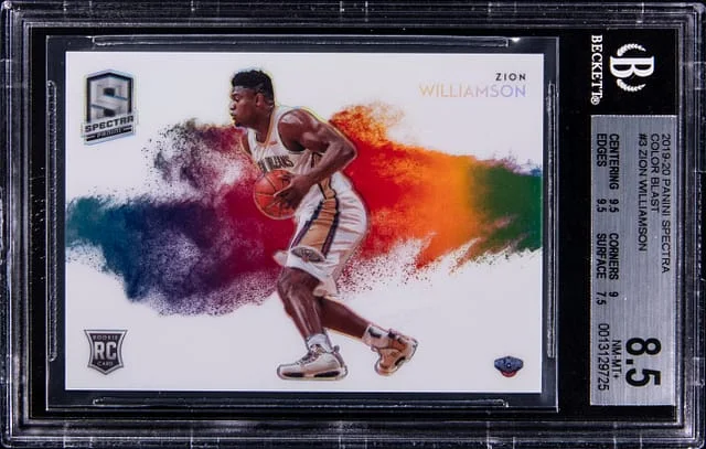 2019-20 Panini Spectra Zion Williamson Color Blast #3 card image