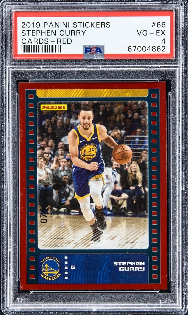 2019-20 Panini Stephen Curry Stickers Cards-Blue #66 card image