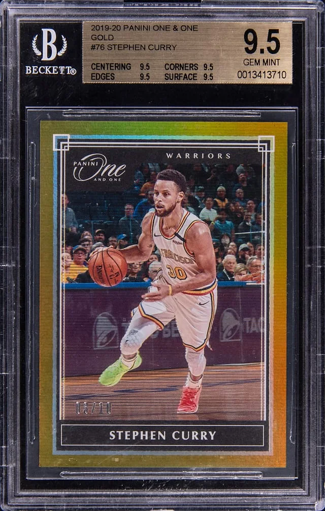 2019-20 Panini Stephen Curry One & One Gold #76 card image