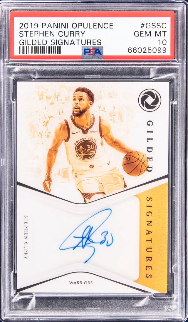 2019-20 Panini Stephen Curry Opulence Gilded Signatures #GS-SC card image