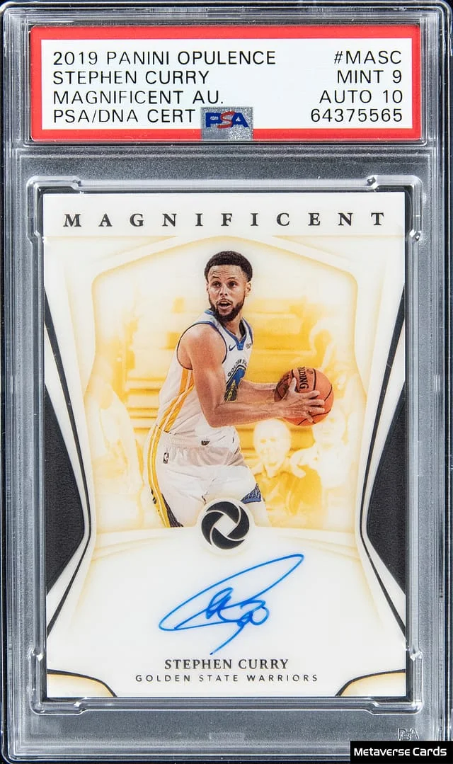 2019-20 Panini Stephen Curry Opulence Magnificent Autograph #MA-SC card image
