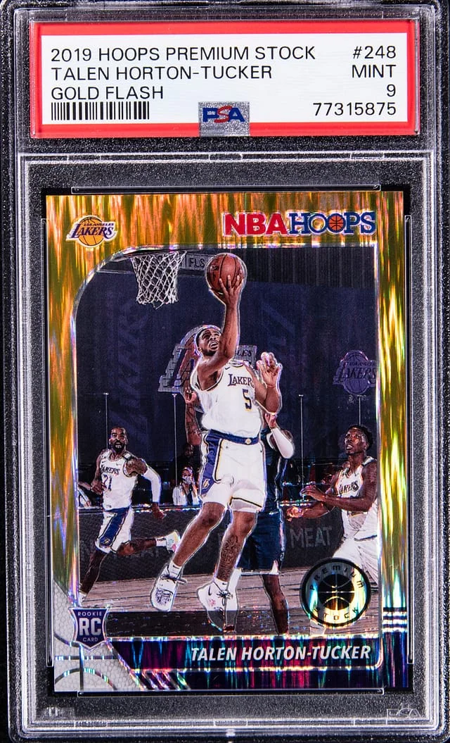 2019-20 Panini Talen Horton-Tucker NBA Hoops Premium Stock Gold Flash #248 card image