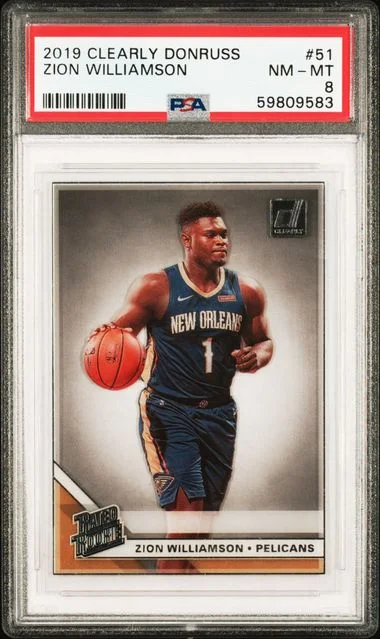 2019-20 Panini Zion Williamson Clearly Donruss #51 card image