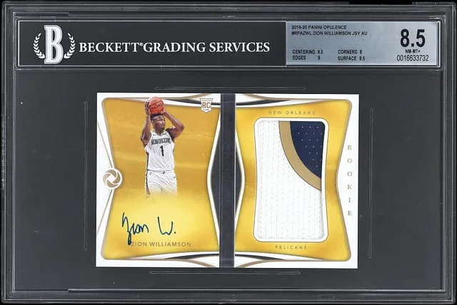 2019-20 Panini Zion Williamson Opulence Patch Autographs #RPAZWL card image