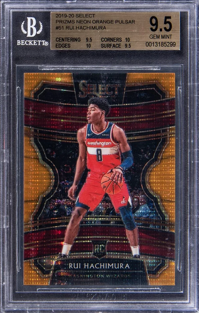 2019-20 Select Rui Hachimura Prizms Neon Orange Pulsar #51 card image