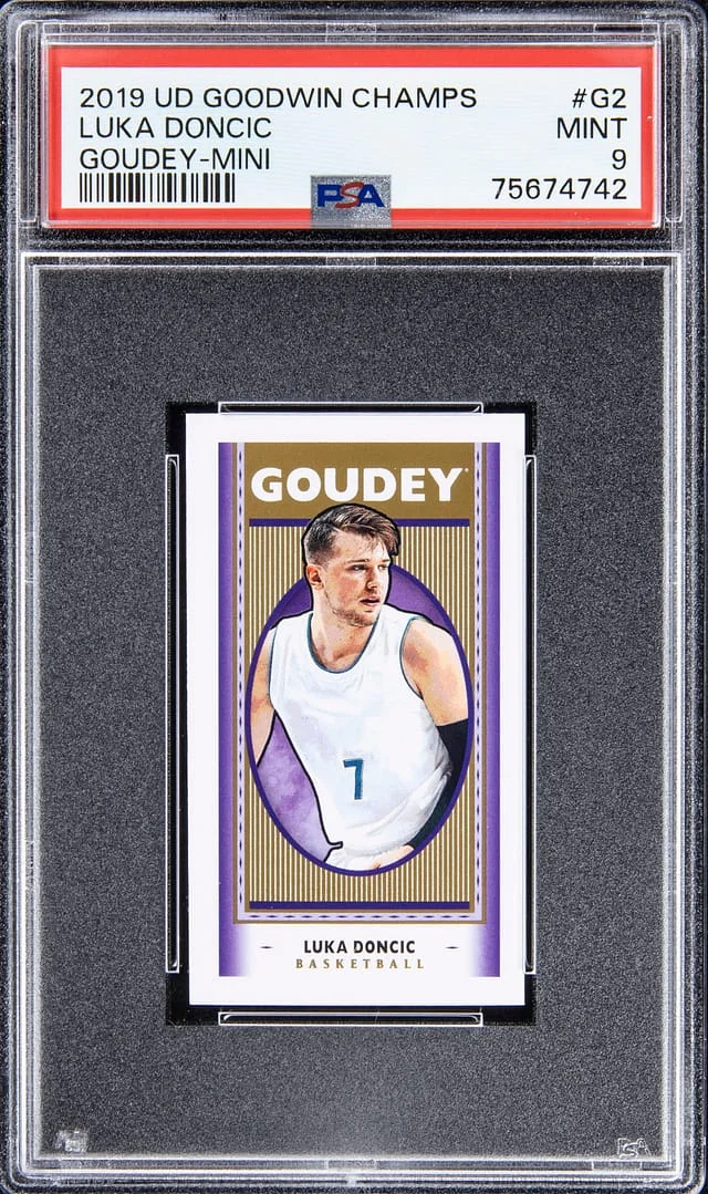 2019-20 Upper Deck Goodwin Champions Luka Doncic Goudey Mini #G2 card image