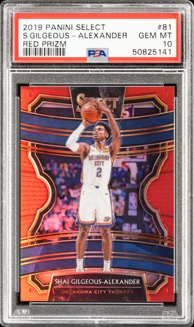 2019-22 Panini Select Shai Gilgeous-Alexander Red Prizm #81 card image