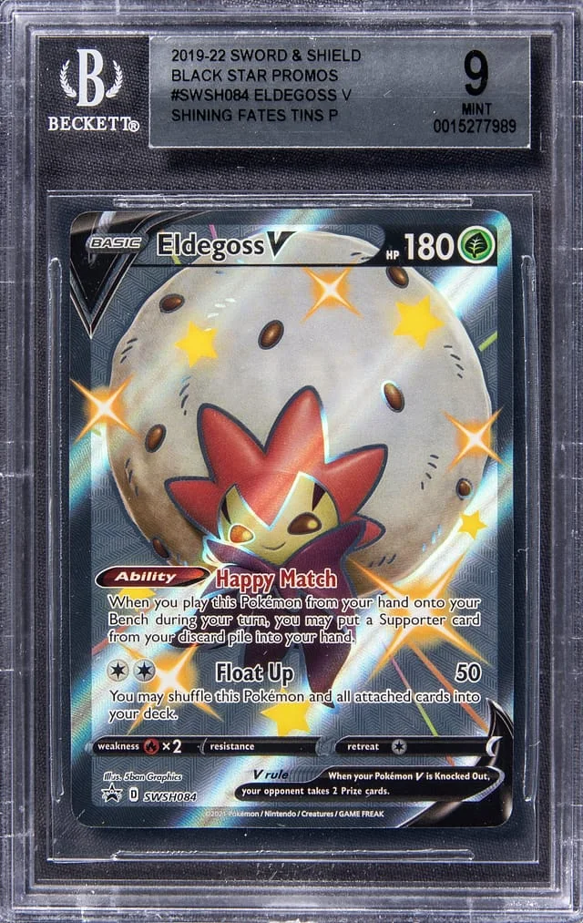 2019-22 Pokemon Sword & Shield Black Star Promos Shining Fates Tins Eldegoss V #SWSH048 card image