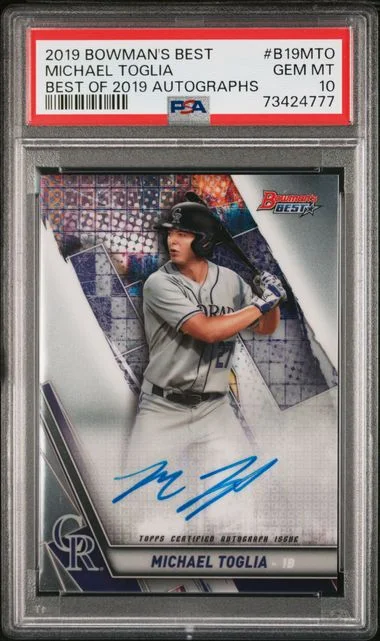 2019 Bowman Best Autographs B19Mto Michael Toglia Best Of #2019 card image