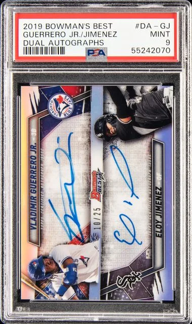 2019 Bowman Best Eloy Jimenez/Vladimir Guerrero Jr. Dual Autographs #DA-GJ card image