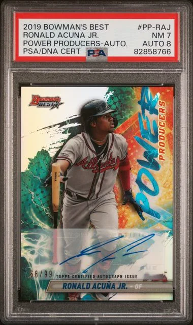 2019 Bowman Best Ronald Acuna Jr. Power Producers Autograph #PA-RAJ card image