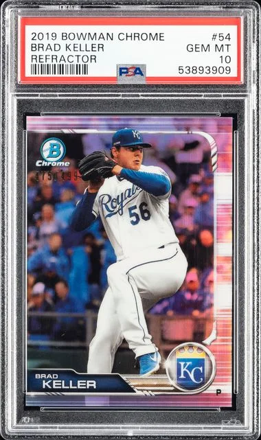 2019 Bowman Chrome Brad Keller Refractor #54 card image